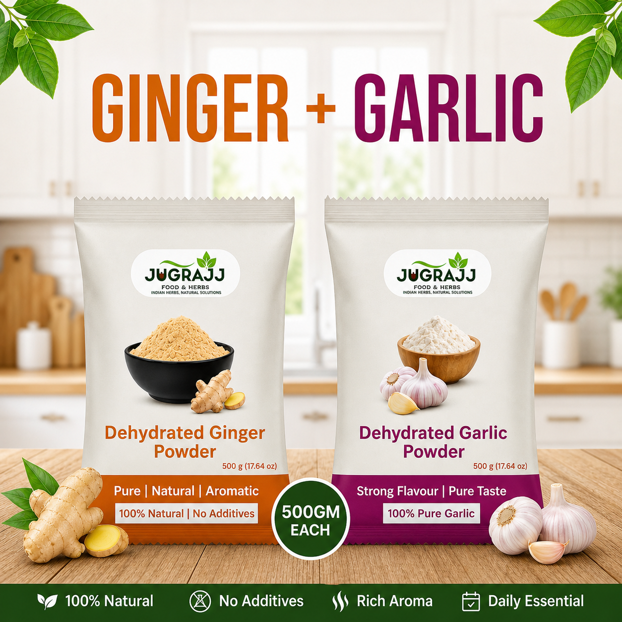 Daily Cooking combo - Ginger Powder & Garlic Powder