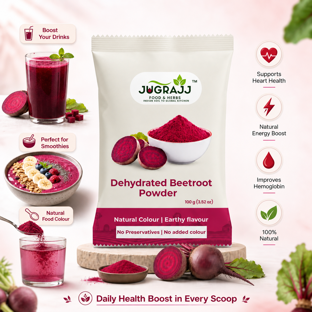 Dehydrated Beetroot Powder – 100% Pure & Natural
